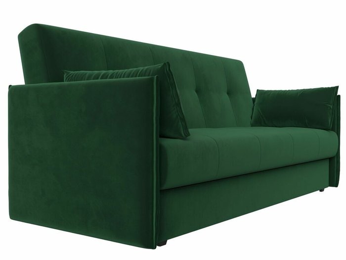 Диван-книжка Лига 018 темно-зеленого цвета - лучшие Прямые диваны в INMYROOM
