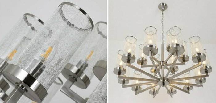 Люстра LIAISON TWO-TIER Chandelier 18 Silver - лучшие Подвесные люстры в INMYROOM