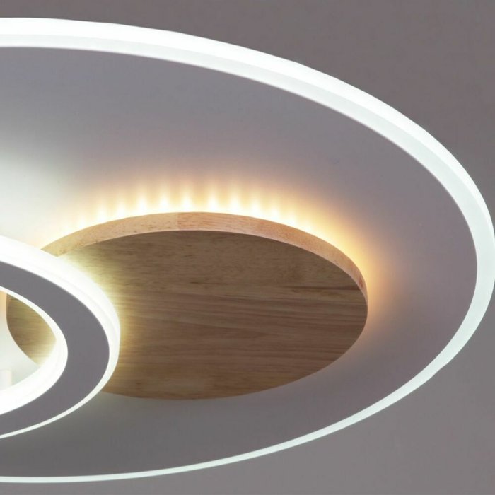 Потолочная люстра 08397-0.5-470 WH+WOOD (акрил, цвет белый) - купить Потолочные люстры по цене 6840 Потолочная люстра 08397-0.5-470 WH+WOOD (акрил, цвет белый) - купить Потолочные люстры по цене 6840