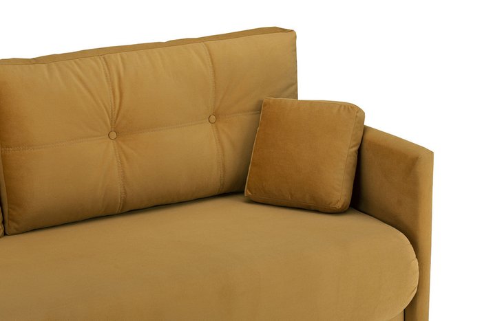 Прямой диван-кровать Шерлок желтого цвета - лучшие Прямые диваны в INMYROOM