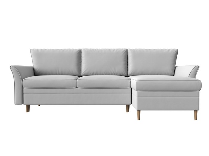 Угловой диван-кровать София белого цвета (экокожа) правый угол - купить Угловые диваны по цене 58990.0