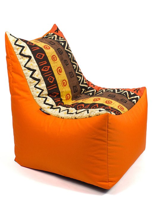 Кресло-мешок Трон оранжевого цвета