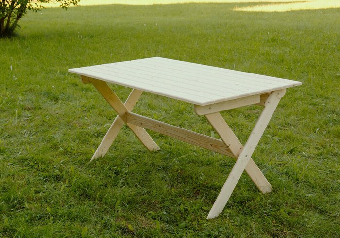 Стол садовый складной из массива ели - купить Садовые столы по цене 7800.0