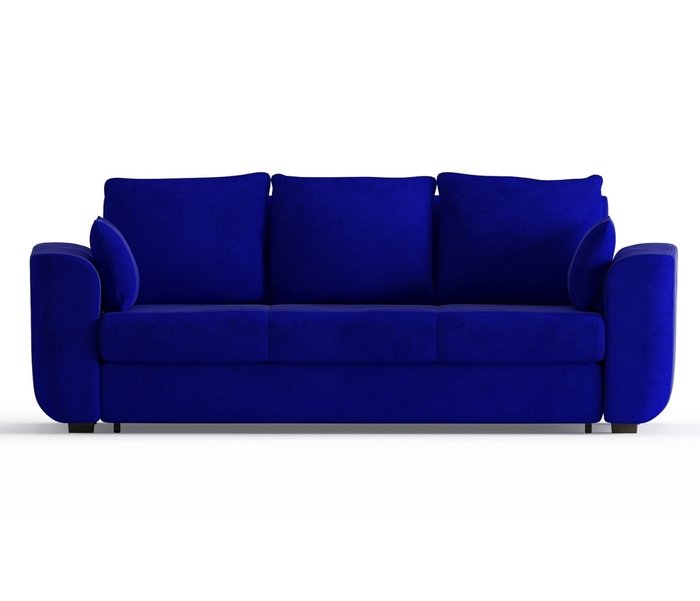 Диван-кровать Салтфорд в обивке из велюра Zara синего цвета - купить Прямые диваны по цене 44590.0