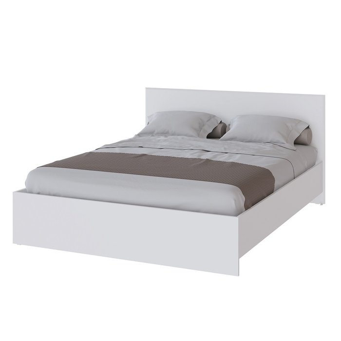 Кровать Плейона 160x200 белого цвета без подъемного механизма