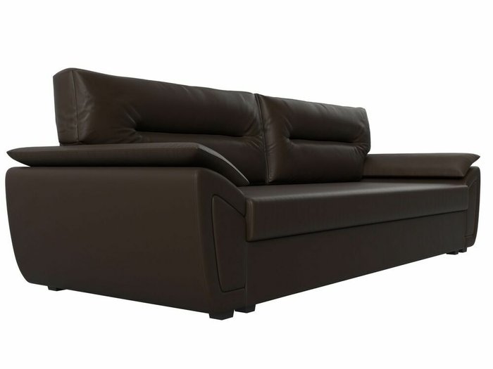 Прямой диван-кровать Нэстор Лайт коричневого цвета (экокожа) - лучшие Прямые диваны в INMYROOM