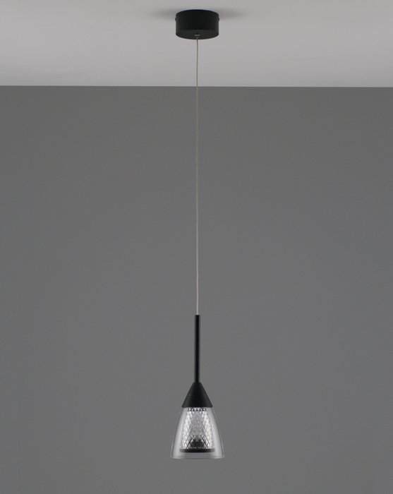 Подвесной светодиодный светильник Leina черного цвета - лучшие Подвесные светильники в INMYROOM
