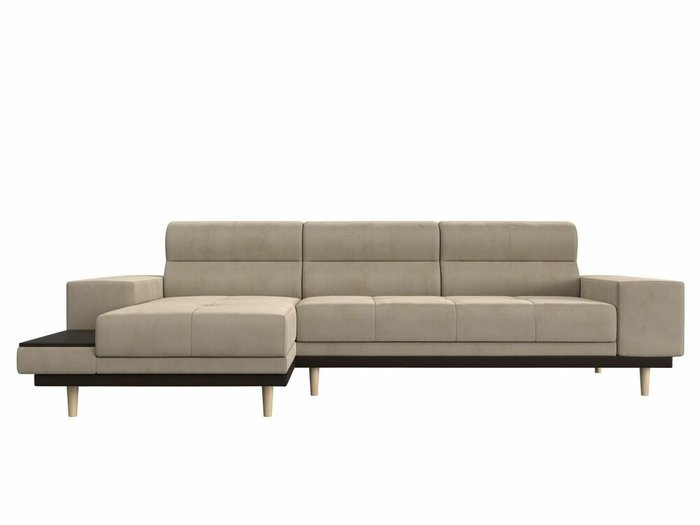 Угловой диван-кровать Леонардо бежевого цвета левый угол - купить Угловые диваны по цене 49999.0