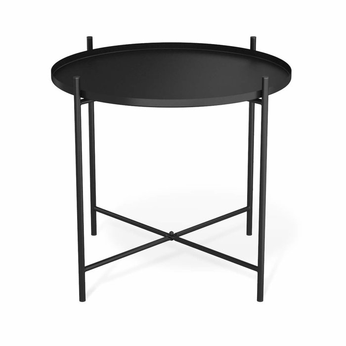 Комплект сервировочных столиков Ансбах черного цвета - лучшие Сервировочные столики в INMYROOM