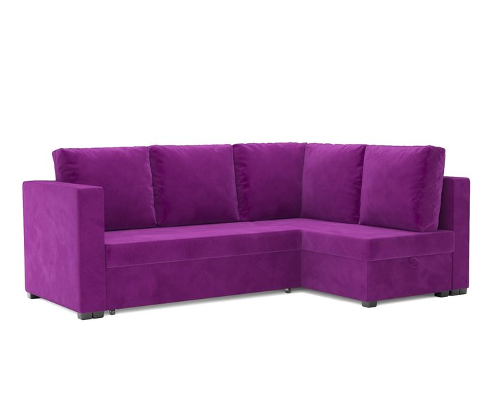 Угловой диван-кровать Мансберг фиолетового цвета