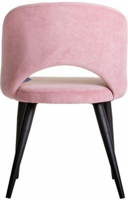 Стул Lars розового цвета с черными ножками - лучшие Обеденные стулья в INMYROOM