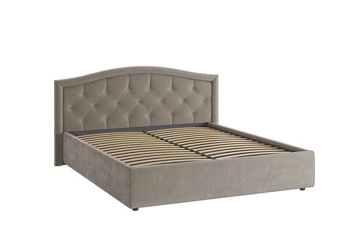 Кровать Верона 2 160х200 серо-коричневого цвета без подъемного механизма - купить Кровати для спальни по цене 31580.0