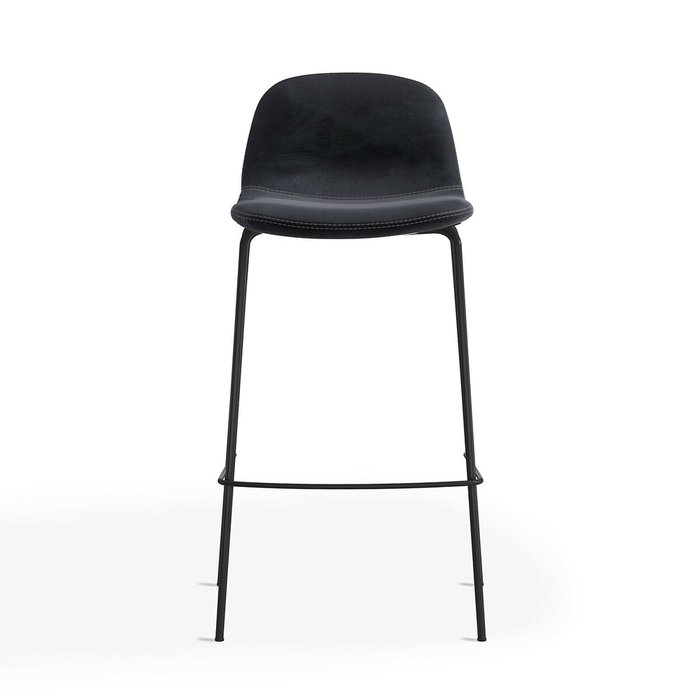 Стул барный из велюра Tibby серого цвета - купить Барные стулья по цене 31993.0