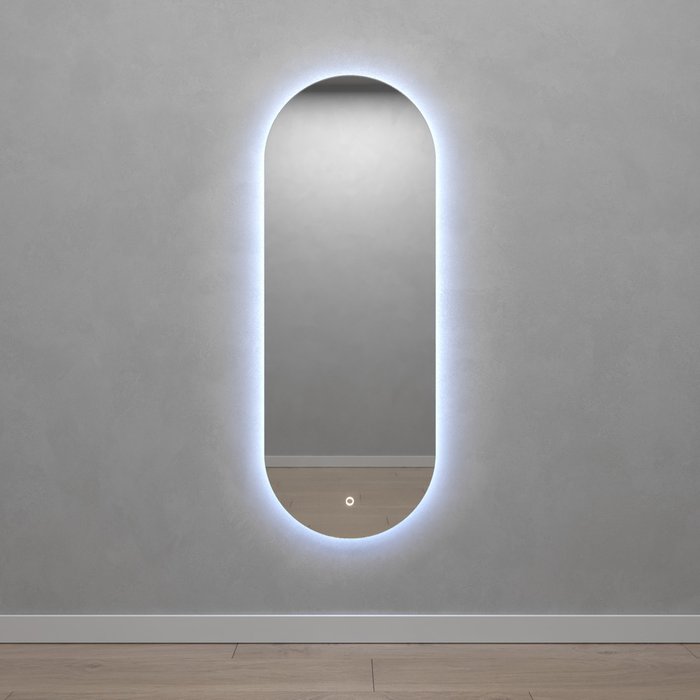 Настенное зеркало Nolvis NF LED M с холодной подсветкой и сенсорным включателем - купить Настенные зеркала по цене 16900.0