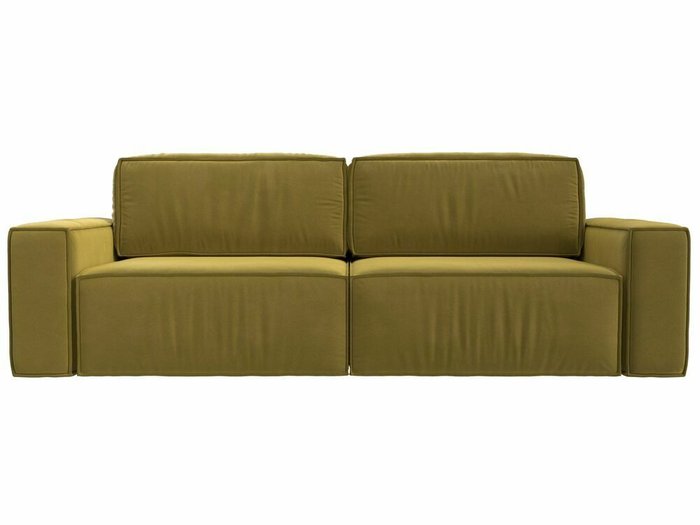 Прямой диван-кровать Прага классик желтого цвета - купить Прямые диваны по цене 69999.0