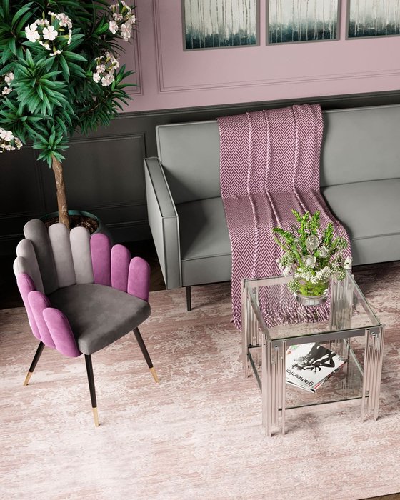 Стул Камелия серо-фиолетового цвета - лучшие Обеденные стулья в INMYROOM