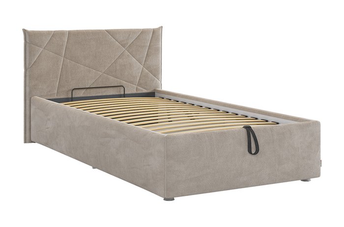 Кровать Квест 90х200 бежево-коричневого цвета с подъемным механизмом - купить Кровати для спальни по цене 22680.0