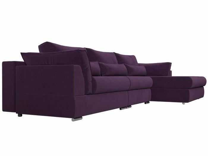 Угловой диван-кровать Пекин Long фиолетового цвета угол правый - лучшие Угловые диваны в INMYROOM