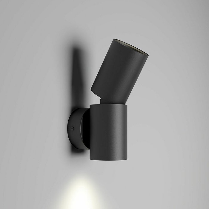 Настенный светодиодный светильник Deep черного цвета - купить Бра и настенные светильники по цене 4520.0
