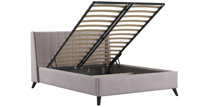 Кровать с подъемным механизмом и дном 140х200 розового цвета - лучшие Кровати для спальни в INMYROOM