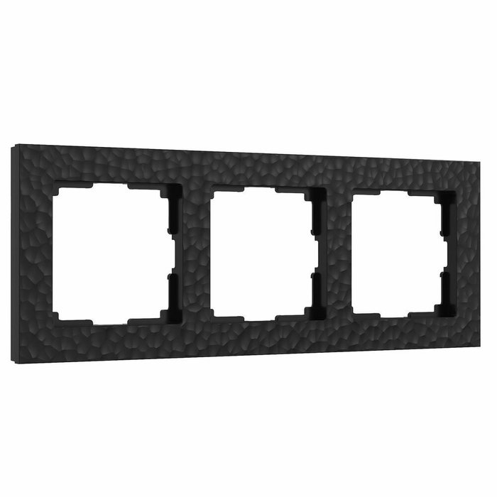 Рамка из пластика на 3 поста Hammer черный W0032408 Рамка из пластика на 3 поста Hammer черный W0032408