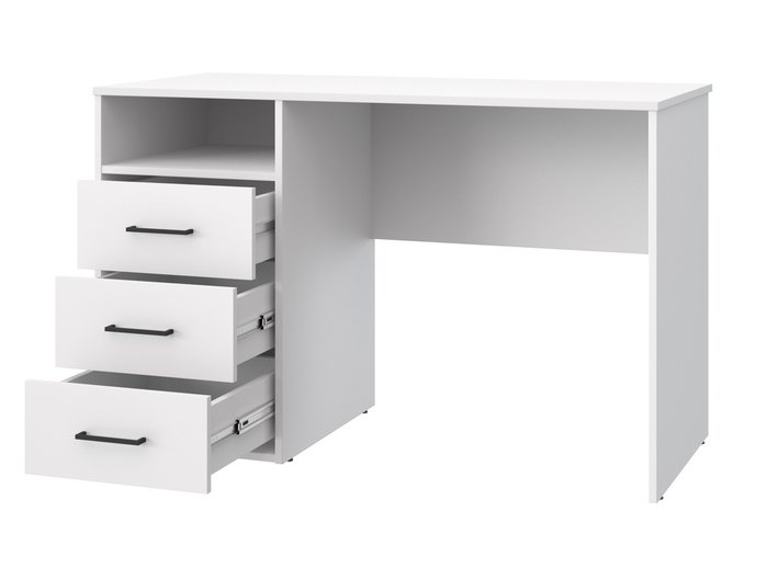 Письменный стол Оскар белого цвета (левый) - купить Письменные столы по цене 14669.0