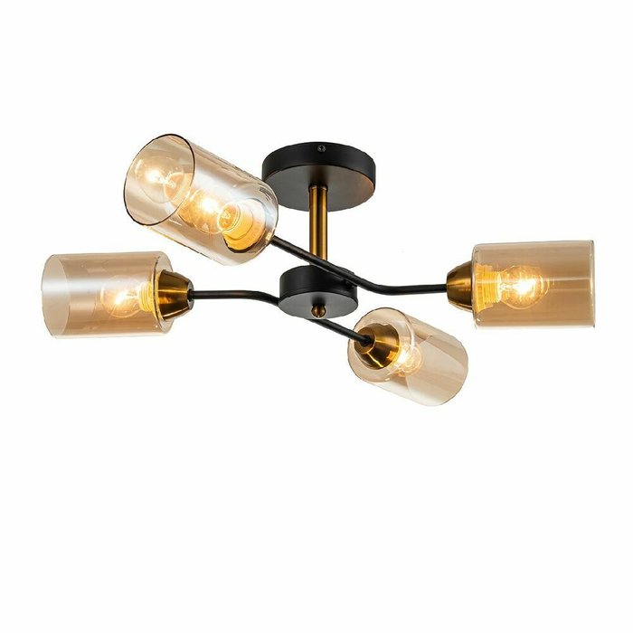 Люстра на штанге VERTIGO 1131/4P Black/Gold (стекло, цвет золото) Люстра на штанге VERTIGO 1131/4P Black/Gold (стекло, цвет золото)