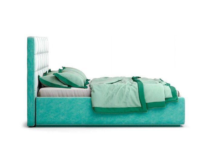 Кровать Nola мятного цвета с ортопедическим основанием 180х200  - лучшие Кровати для спальни в INMYROOM