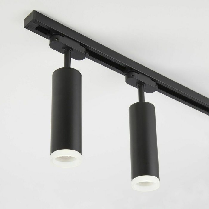 Трековый светодиодный светильник Oskar для однофазного шинопровода черного цвета - лучшие Трековые светильники в INMYROOM