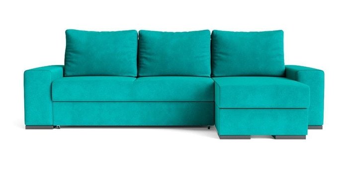 Угловой диван-кровать Матиас бирюзового цвета 