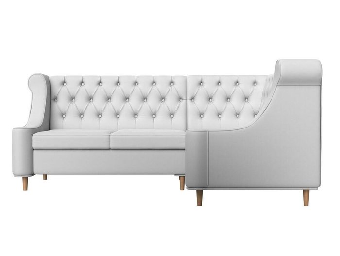 Угловой диван Бронкс белого цвета (экокожа) правый угол - купить Угловые диваны по цене 62999.0