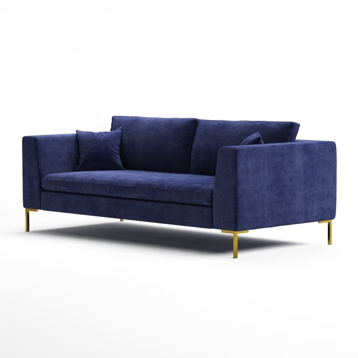 Диван Kona синего цвета - купить Прямые диваны по цене 95000.0
