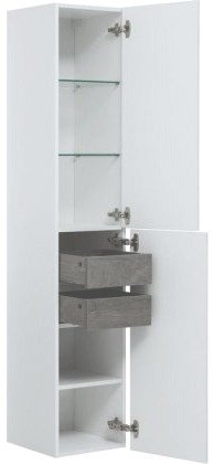 Шкаф-пенал Nova белого цвета - лучшие Пеналы для ванной комнаты в INMYROOM