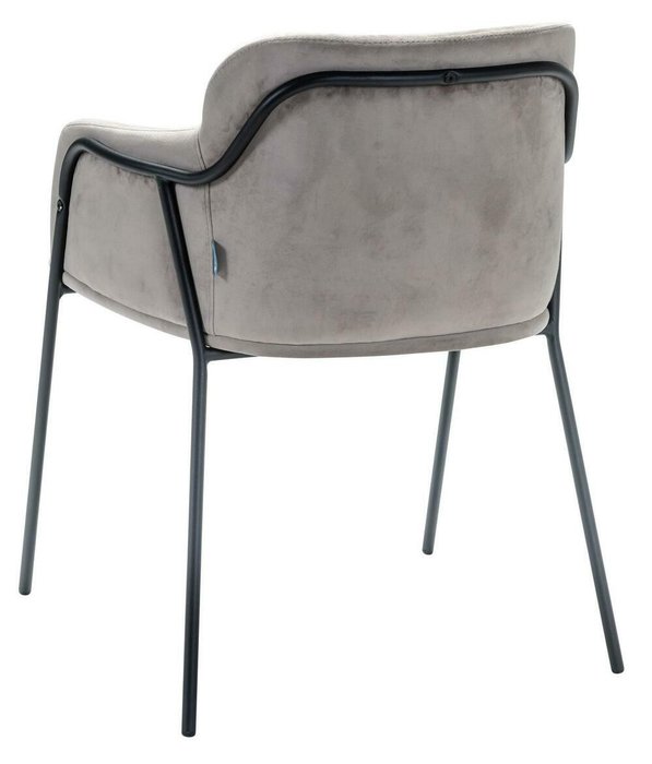 Стул Strike серого цвета с черными ножками - лучшие Обеденные стулья в INMYROOM