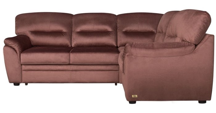 Угловой диван-кровать Атлантик с тумбой Tudor Dimrose коричневого цвета