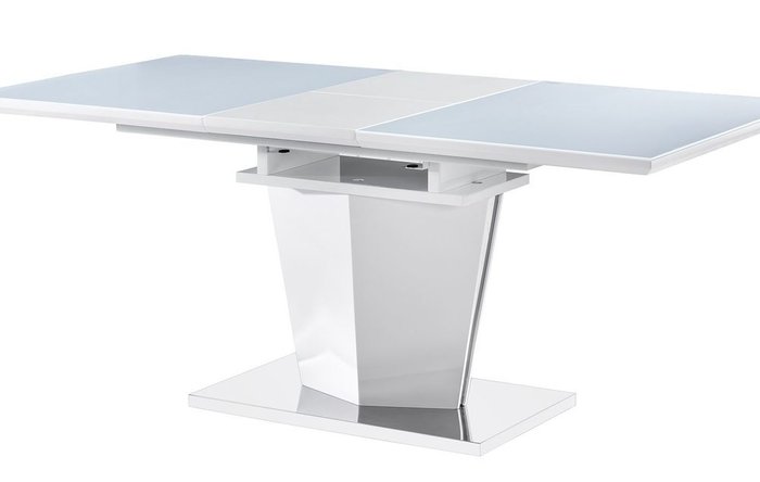Раскладной обеденный стол Razi белого цвета - лучшие Обеденные столы в INMYROOM