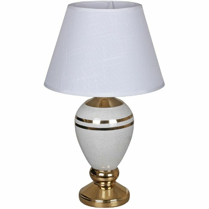 Настольная лампа 30264-0.7-01 (ткань, цвет белый) - купить Настольные лампы по цене 3940.0