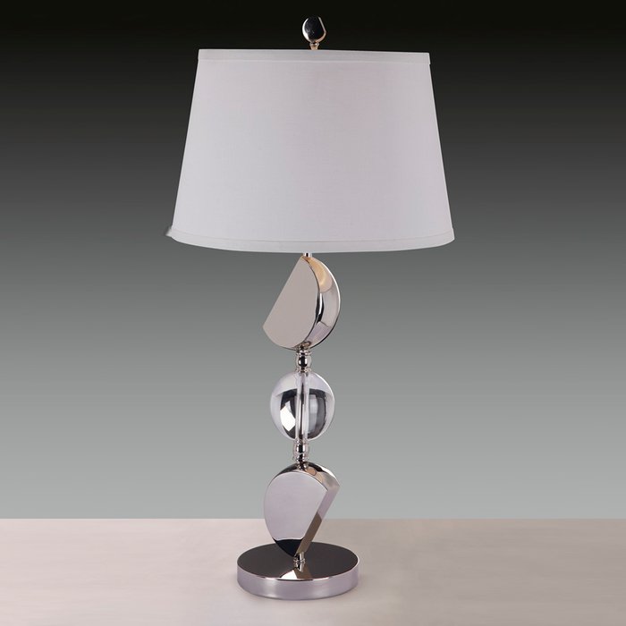 Настольная лампа с текстильным абажуром - купить Настольные лампы по цене 14010.0