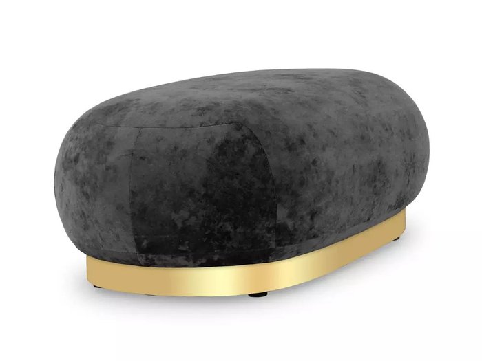 Банкетка Lucca черного цвета с золотым основанием - лучшие Банкетки в INMYROOM