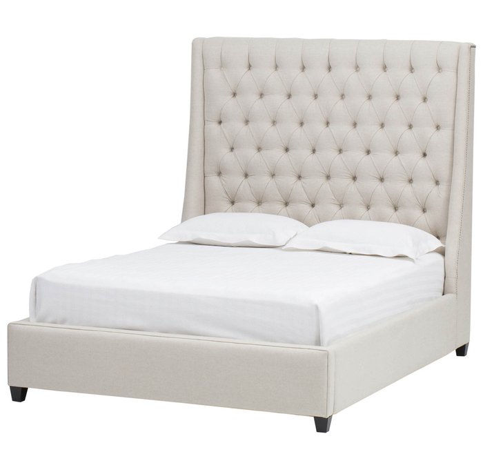 Кровать Ada бежевого цвета 160х200  - купить Кровати для спальни по цене 102000.0