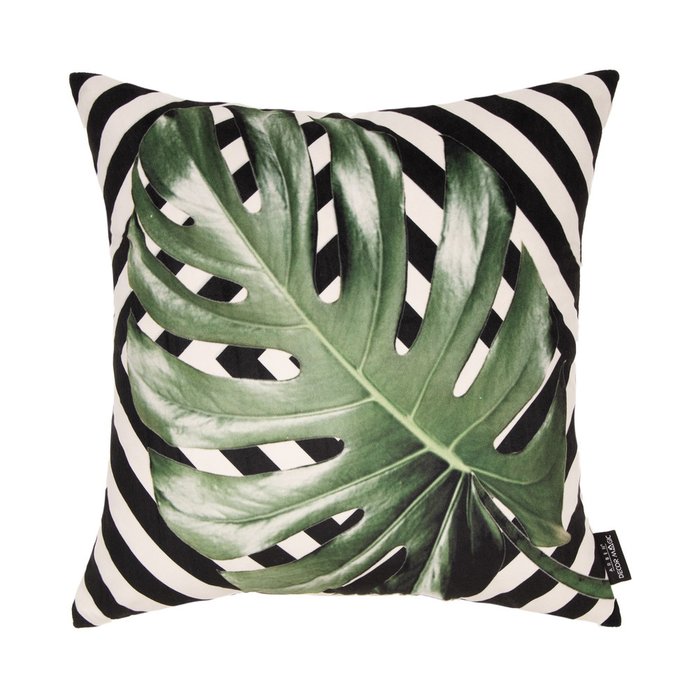 Декоративная подушка Tropic зеленого цвета