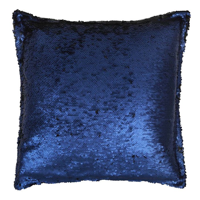 Подушка с пайетками синяя - купить Декоративные подушки по цене 990.0
