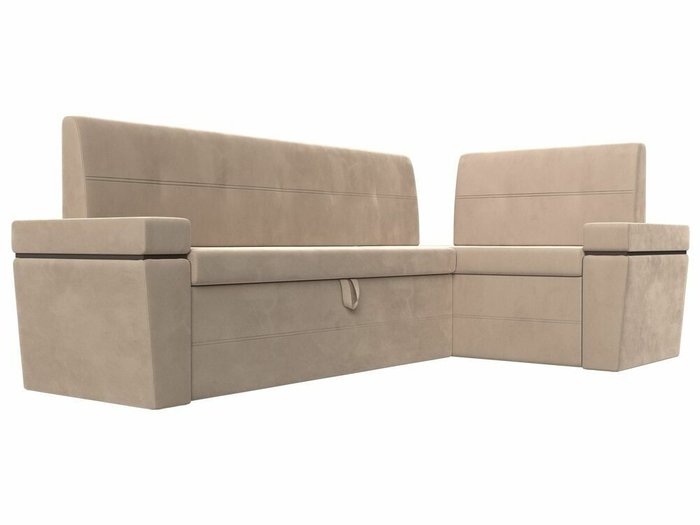 Угловой диван-кровать Деметра бежевого цвета правый угол - лучшие Угловые диваны в INMYROOM