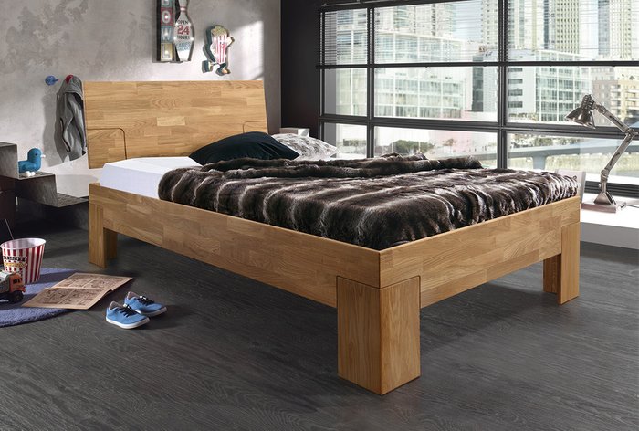Кровать Берген 90x200 бежевого цвета без основания - купить Кровати для спальни по цене 75660.0