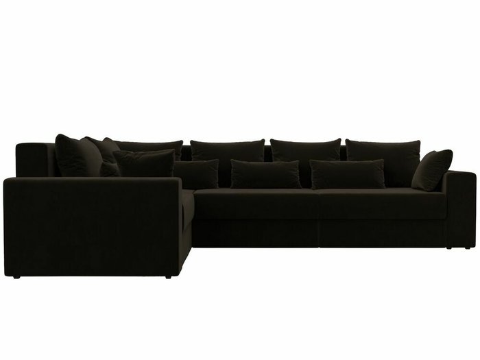 Угловой диван-кровать Майами Long темно-коричневого цвета левый угол - купить Угловые диваны по цене 85999.0