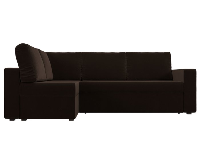 Угловой диван-кровать Оливер коричневого цвета левый угол - купить Угловые диваны по цене 48999.0