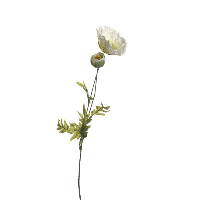 Искуственный цветок Мак белого цвета - купить Декоративные цветы по цене 220.0
