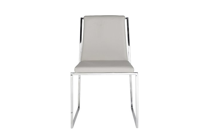 Стул в обивке из искусственной кожи серого цвета - купить Обеденные стулья по цене 49800.0