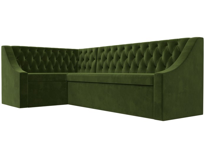 Угловой диван-кровать Мерлин зеленого цвета левый угол - лучшие Угловые диваны в INMYROOM