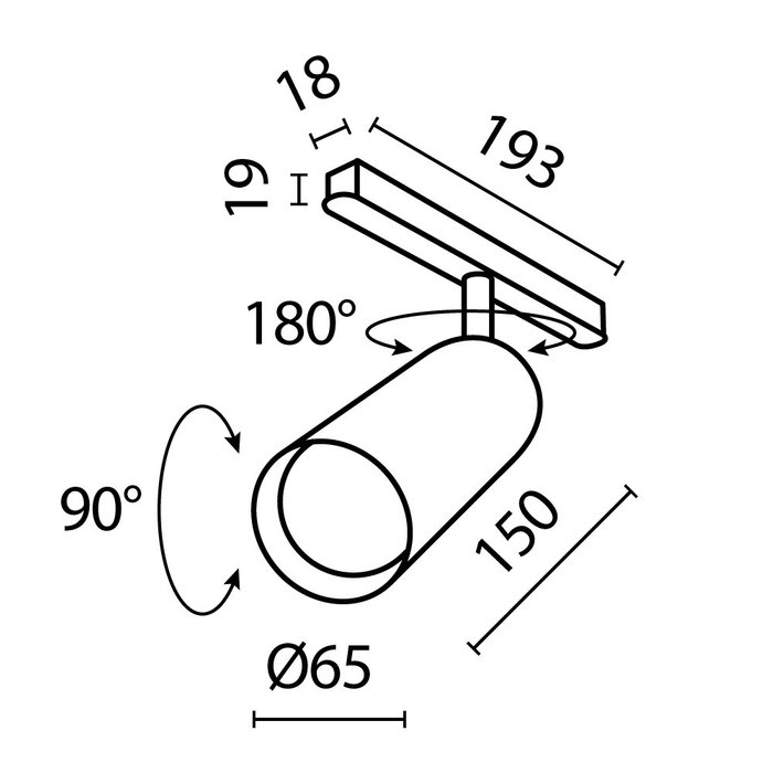 Трековый светильник Technical TR032-2-20W2.7K-M-B Focus LED Магнитная трековая система 23мм EXILITY - лучшие Трековые светильники в INMYROOM Трековый светильник Technical TR032-2-20W2.7K-M-B Focus LED Магнитная трековая система 23мм EXILITY - лучшие Трековые светильники в INMYROOM
